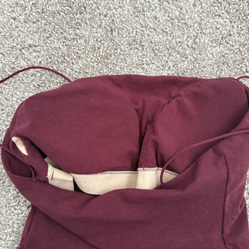 NWT OGL Essential Spaghetti Strap Cropped Airy Brami Tank Top Sz S Built in Bra - Picture 4 of 6